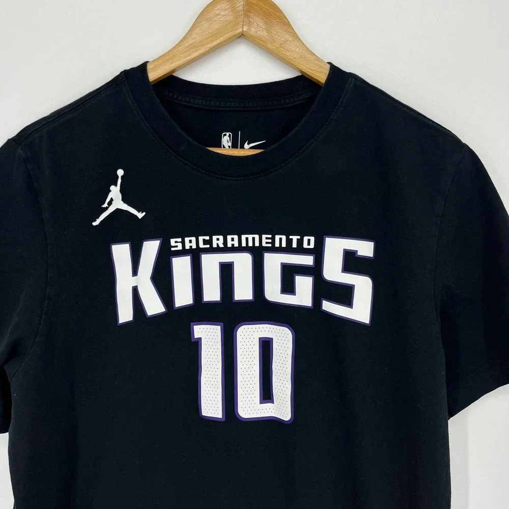 Jordan Sacramento Kings Domantas Sabonis #10 Black Statement T-Shirt Size L